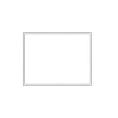 Fototapeta premium A minimalist white square frame centered on a plain white background viewed straight-on