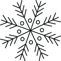 Fototapeta premium Christmas Snowflake Geometric Icon Vector