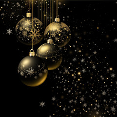 christmas background with balls