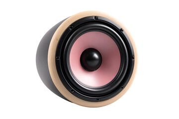 Exploring unique speaker design modern studio product photography minimalist setting close-up view acoustic innovation