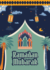 Ramadan Kareem Islamic Celebration Illustration