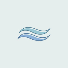 Modern wave design with soothing blue gradient lines