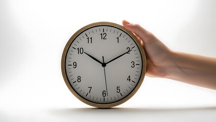 hand holding clock