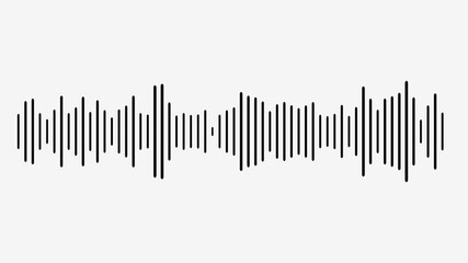 Music sound wave visualization on white background, animated audio spectrum waveform, digital interface element, isolated animation, seamless loop - Powered by Adobe