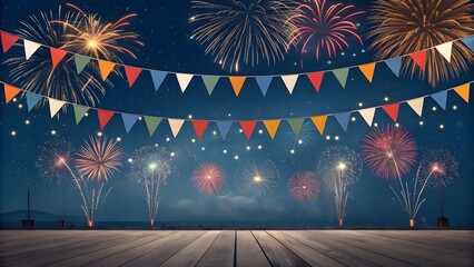 Festive background with romantic rose gold tones and blurred fairy lights for wedding invitations