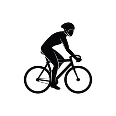 Fototapeta premium people riding bicycle. cyclist side view
