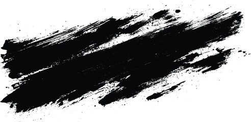 Naklejka premium Vector paint brush spot Hand painted background Ink scribble dab clipart. 