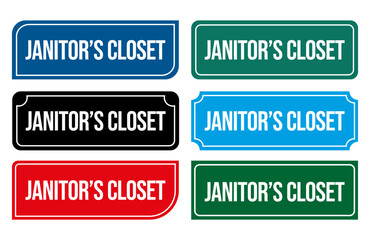 Janitors Closet Door Sign Illustration Printable Door Signs for cleaning staff