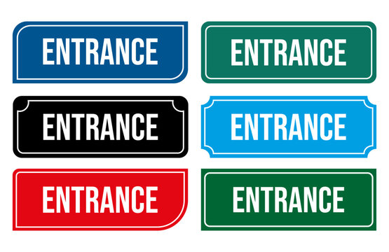 Entrance Door Sign Illustration Printable Door Signs for main entry points
