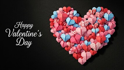 Celebrate valentine's day with colorful hearts