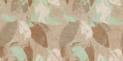 abstract grunge background with grunge effect floral pattern wallpaper beige and patti green brown multicolor. © MAA BAHUCHAR