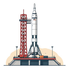 Featuring Rocket Launch Equipment Platform Stunning Creative Visual