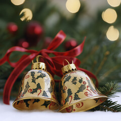 christmas bells on a tree