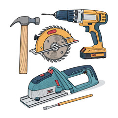Carpentry Power Tools Premium Digital Asset Ideal for Marketing