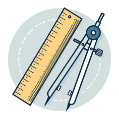 Vibrant Measuring Tools Ruler Caliper Professional Photo