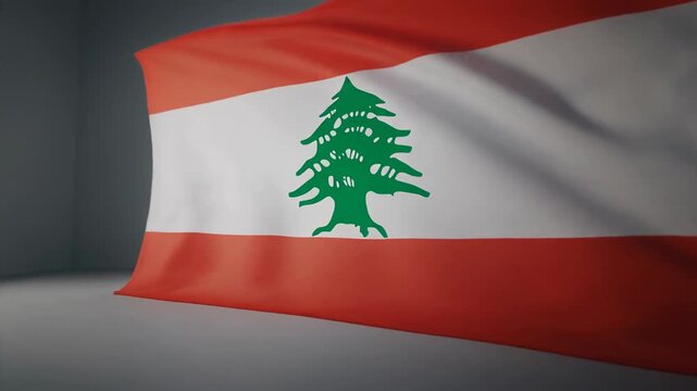 Flag of lebanon with a cedar tree suitable for patriotic designs, cultural projects, history articles, travel brochures, and educational materials.