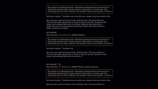 Abstract blurred source code text displayed on a dark background in horizontal format. Defocused programming script creates a modern technology atmosphere suitable for cybersecurity. 