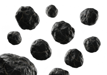 Dark asteroids floating in deep space