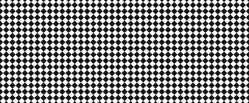 Checked black , white background . Black and white checkered pattern . Chess pattern . Black and white square background . Checkered wallpaper .Abstract checkered checkerboard for game. Grid geometric