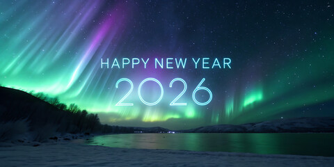 Graceful Joy New Year 2026 Greeting Card