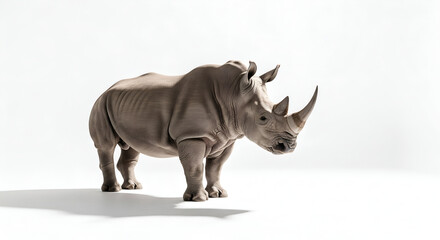Obraz premium rhino on white background