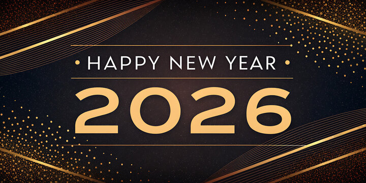 Joyful Hearts Happy New Year 2026 card. - Powered by Adobe