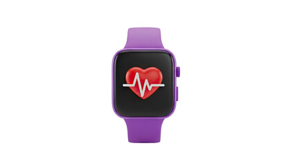 Smartwatch with Heartbeat Monitor Icon