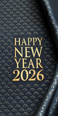 Happy new year 2026 in greetings cards. 