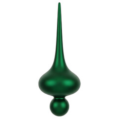 Fototapeta premium Green Glass Christmas Tree Decoration Ornament.