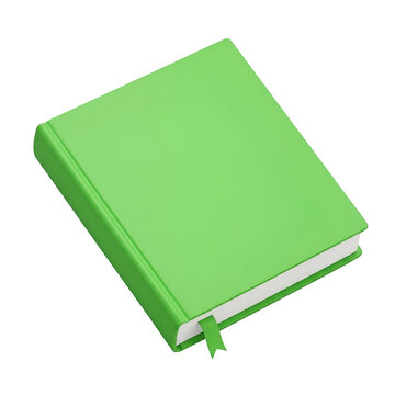 Green Notebook with Bookmark and Blank Pages.