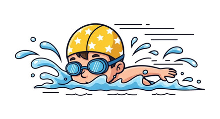 swimmer in swimming pool