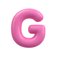 Large Pink Letter G Closeup.