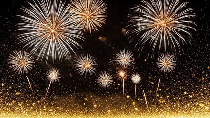 Fireworks display against dark night sky