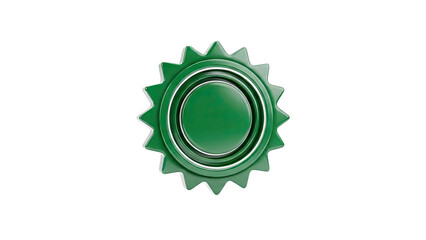 Green Award Badge on White Background