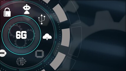 Future 6g wireless network infrastructure, featuring ultra high speed connectivity, and smart satellite icons. - Powered by Adobe