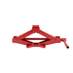 Red Hydraulic Car Jack for Vehicle Maintenance and Repair Tasks