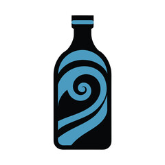 bottle swirls vector