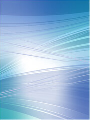 Light Blue Abstract Background with Flowing Light Lines
