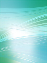 Blue Green Abstract Background with Flowing Light Lines