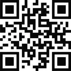 A crisp black and white quick response code for rapid mobile scanning and digital communication purposes