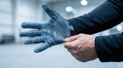 Super Bowl Ready: Athlete Puts On High-Performance Grippy Glove for Peak Performance and Game Day Success