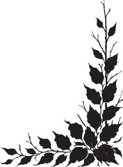 Fototapeta premium Split Edge Dry Branch Frame Dual Vertical Asymmetric Botanical Border.eps