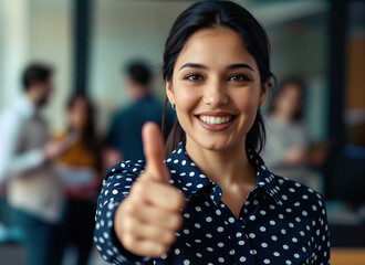 Young Woman Giving a Thumbs Up
