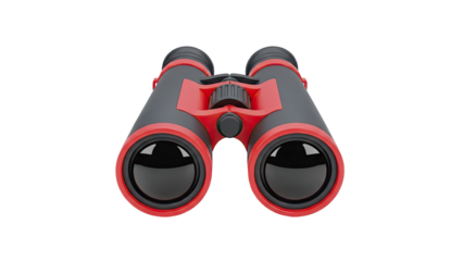Binoculars with Red and Black Accents