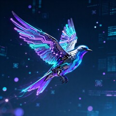 flying bird with wings