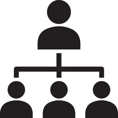 Group people or social network icon silhouette vector black on a white background