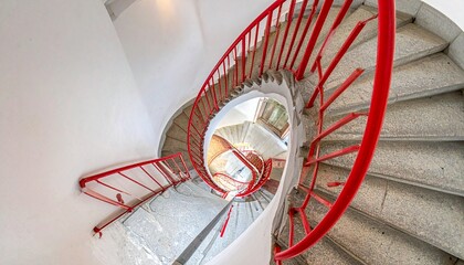 red spiral staircase