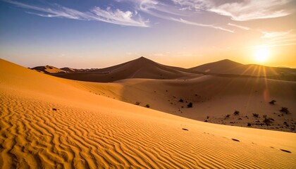 sunset in the desert