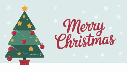 christmas card with christmas tree