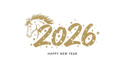 Fototapeta premium Japanese New Year 2026 Vector Illustration Set – Year of the Horse, Traditional Decorations, Greeting Cards and Seasonal Elements 